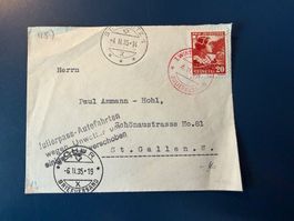 Brief, Pro Juventute 1934, St. Moritz nach St. Gallen,