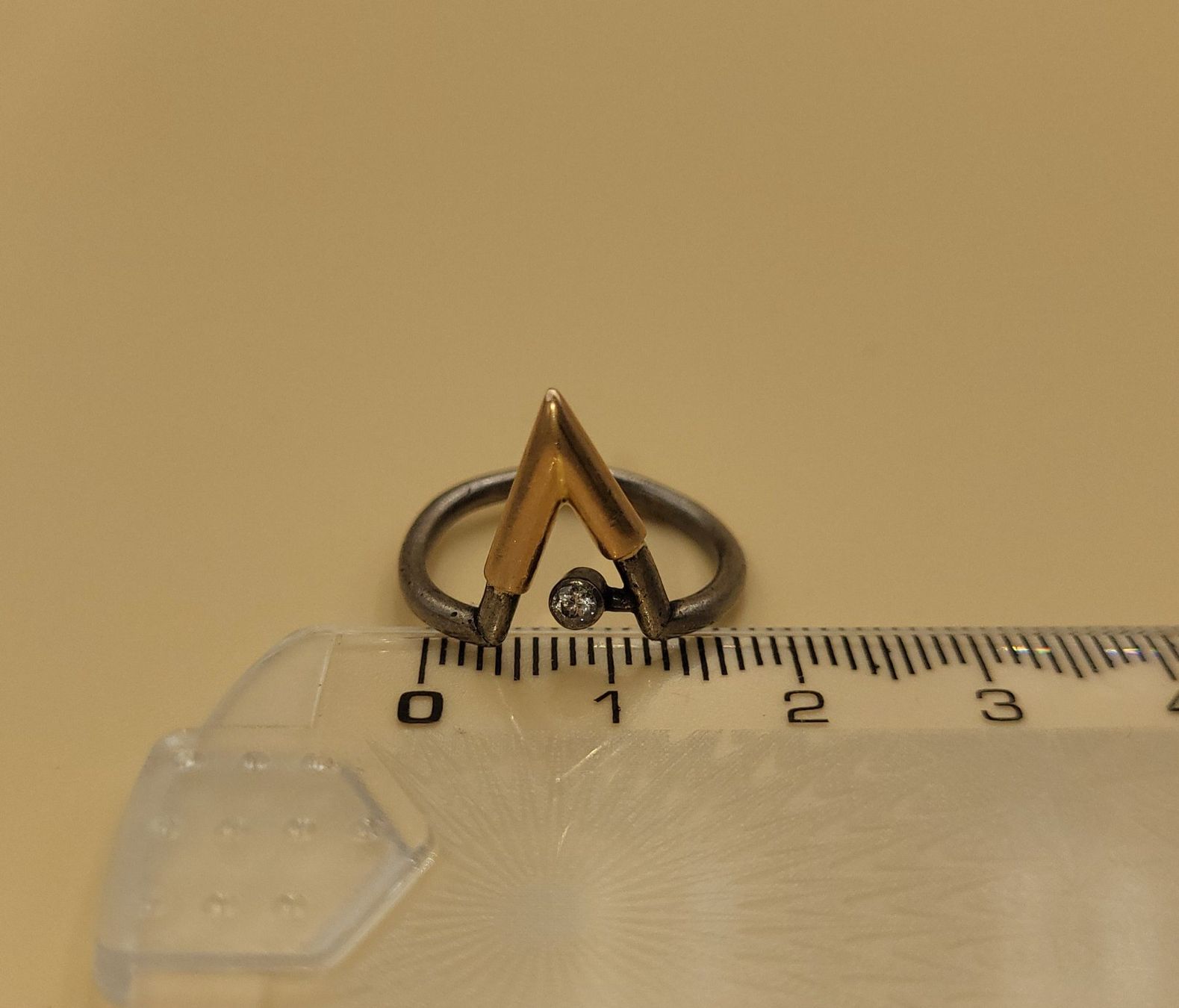 Anelli: 585 Rose Gold/Silber Ring Mit Stein – Usato da Wald ZH venduto da SwissPawnshop