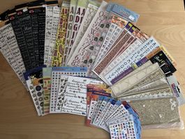 Lot de stickers lettres et décorations divers état neuf