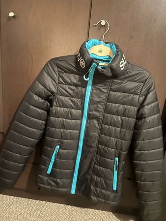 Superdry Übergangsjacke Schwarz, Grösse S, neu