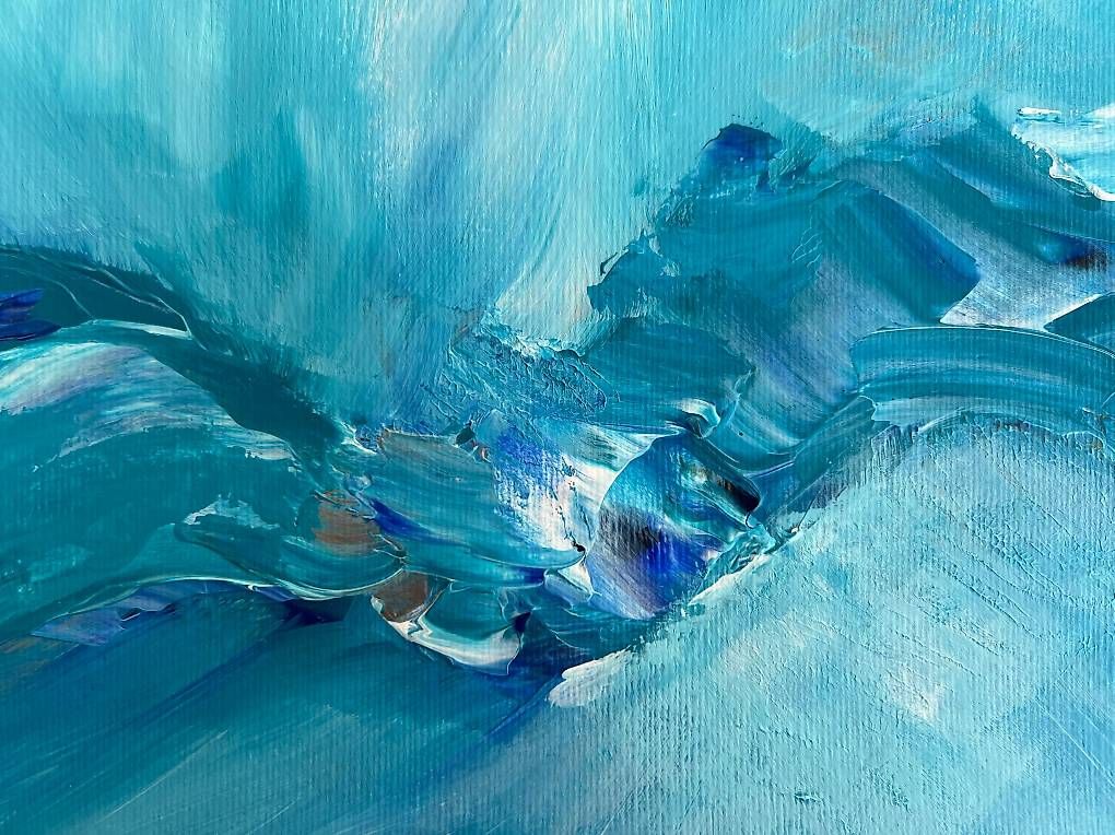 Dipinti: Acrylbild 20x60cm türkis – Nuovo e nell'imballaggio originale da Urdorf venduto da manuela4 3