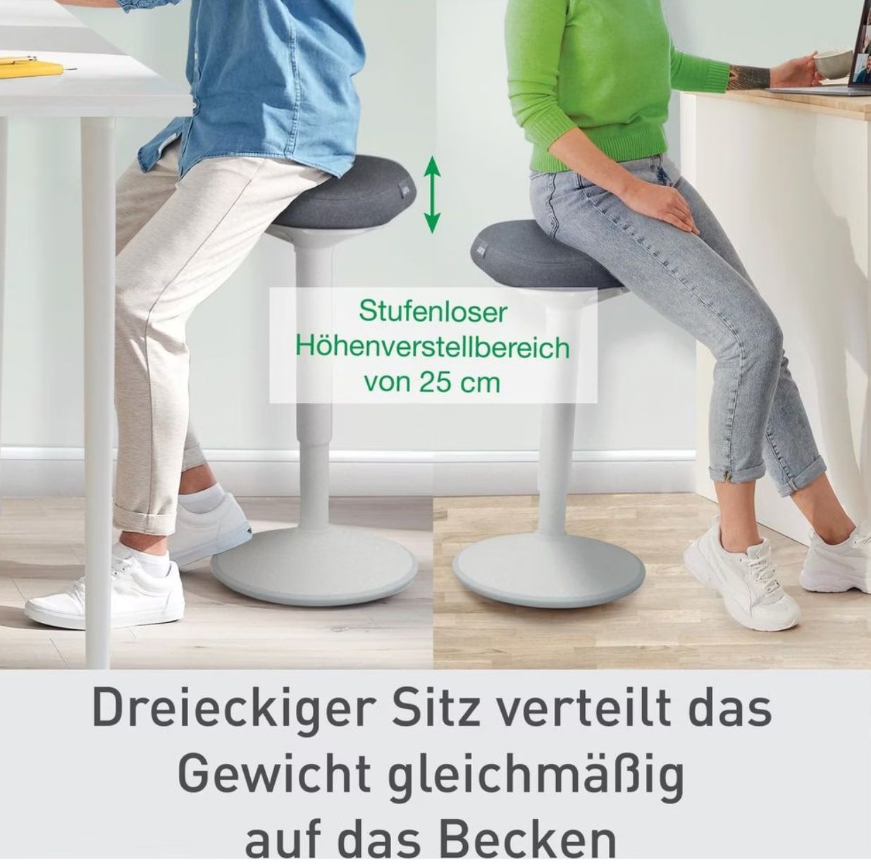 Leitz Sgabelli: Ergo Active Stehhhocker, grau verstellbar von Leitz – Usato da St.Gallen venduto da darkmoto11 2