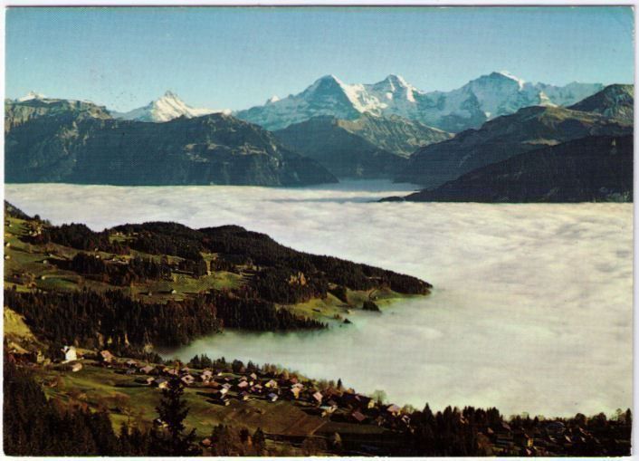 Ansichtskarten: Beatenberg - Nebelmeer mit Eiger – Gebraucht aus Binningen von Mountainrider