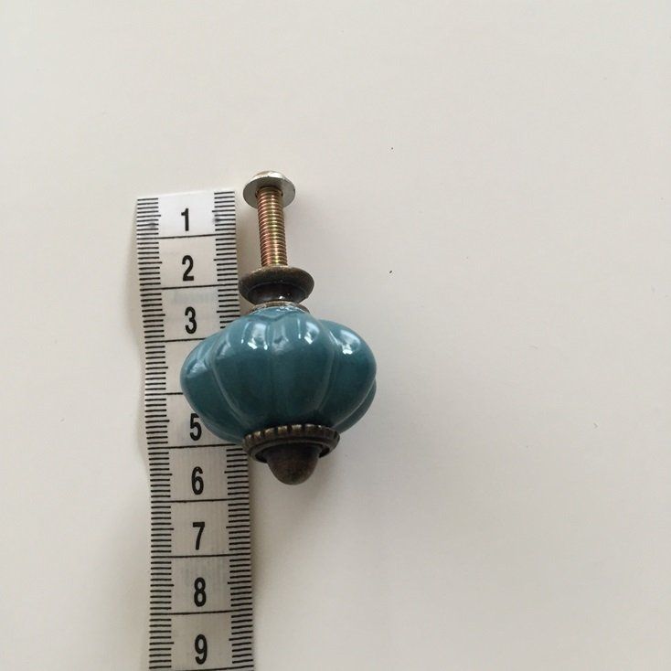 Namvo 10er Set Keramik Türknöpfe Royal Blue - Vintage Shabby Chic Griffe