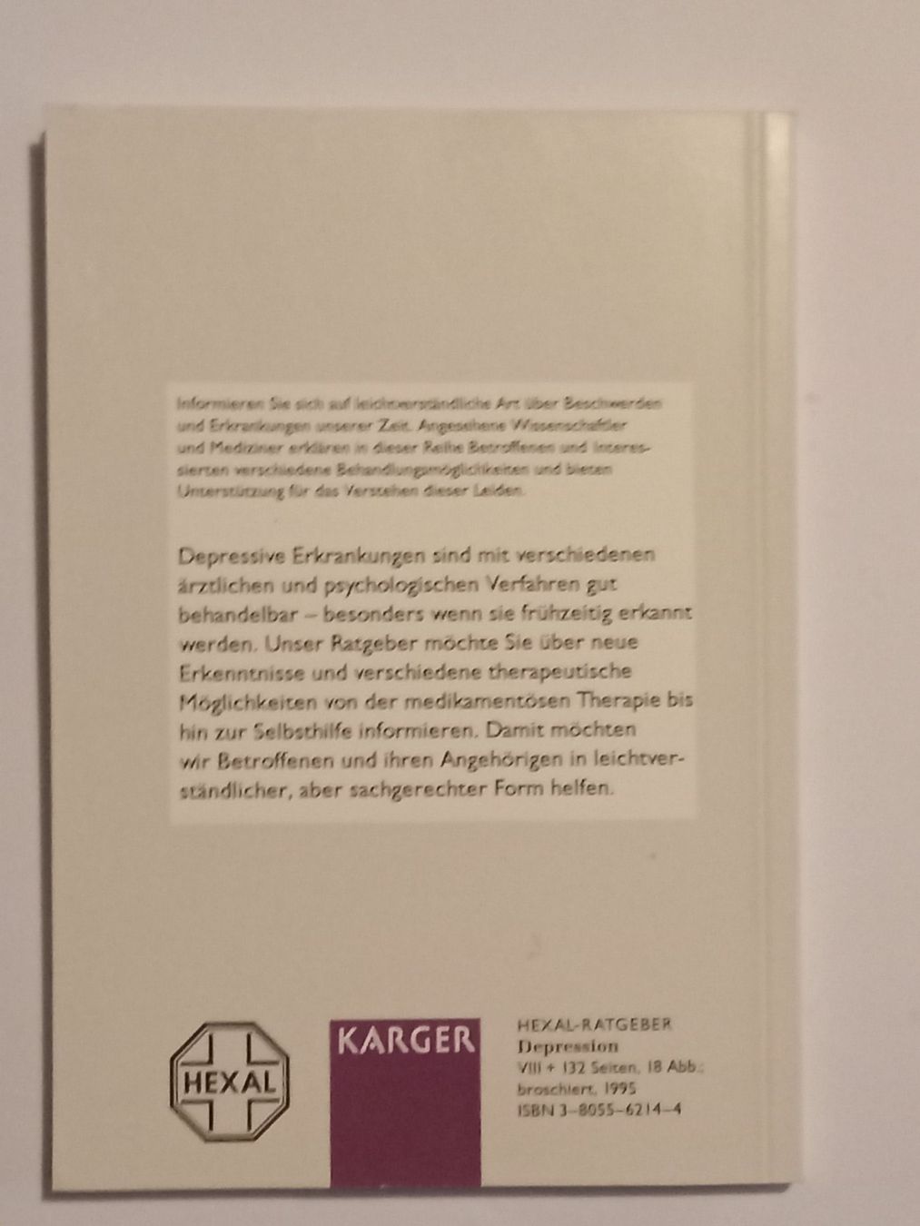Libri: Buch - Hexal -Ratgeber / DEPRESSION - neu – Nuovo (secondo la descrizione) da Urtenen-Schönbühl venduto da chr_hf86 1