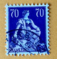 Nr.162 Sitzende Helvetia mit Schwert GESTEMPELT    