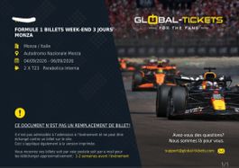 CE WEEK-END Grand Prix Formule 1 Monza