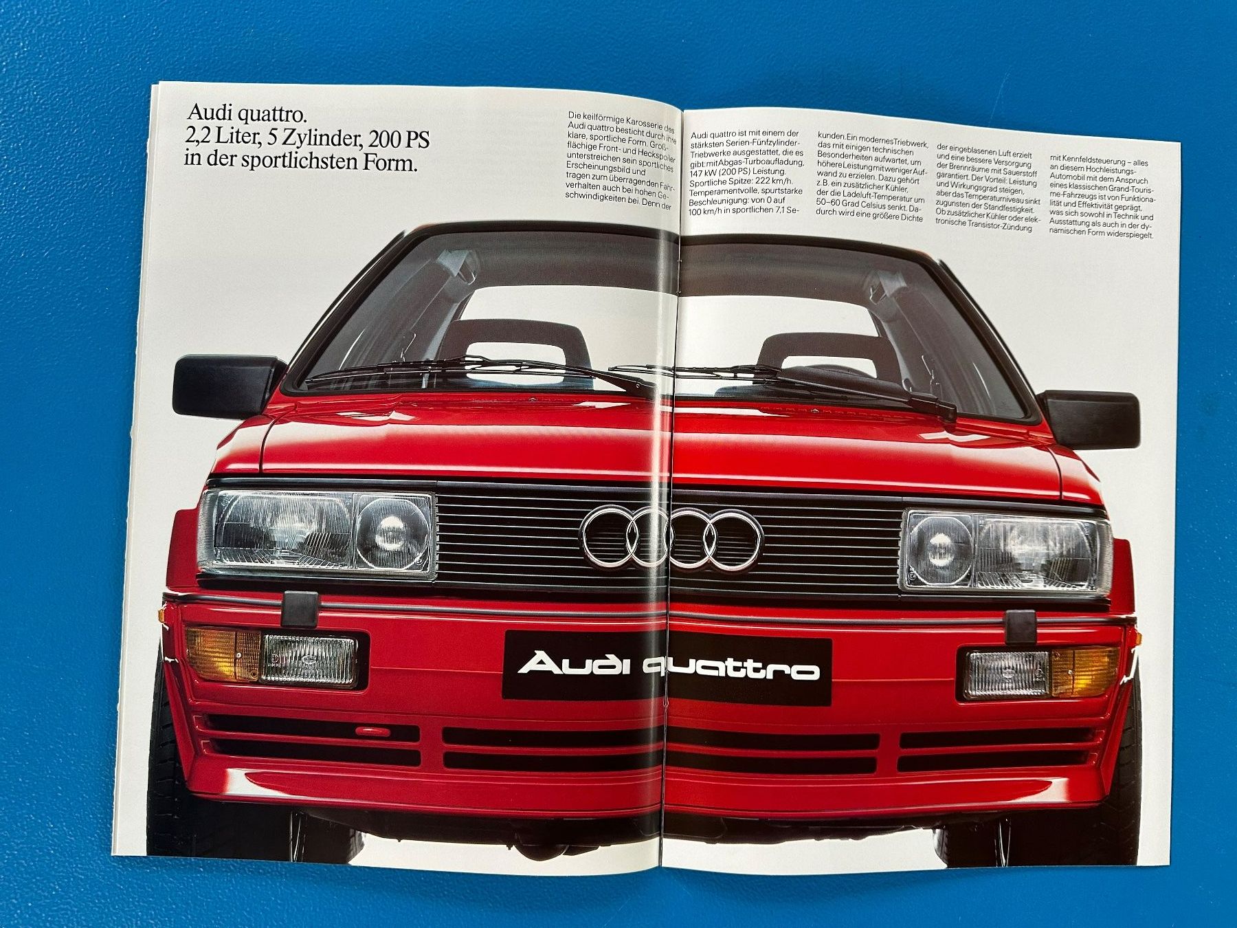 Audi Dokumente: Prospekt  Audi Quattro 1986 – Gebraucht aus Boswil von pavo1 4