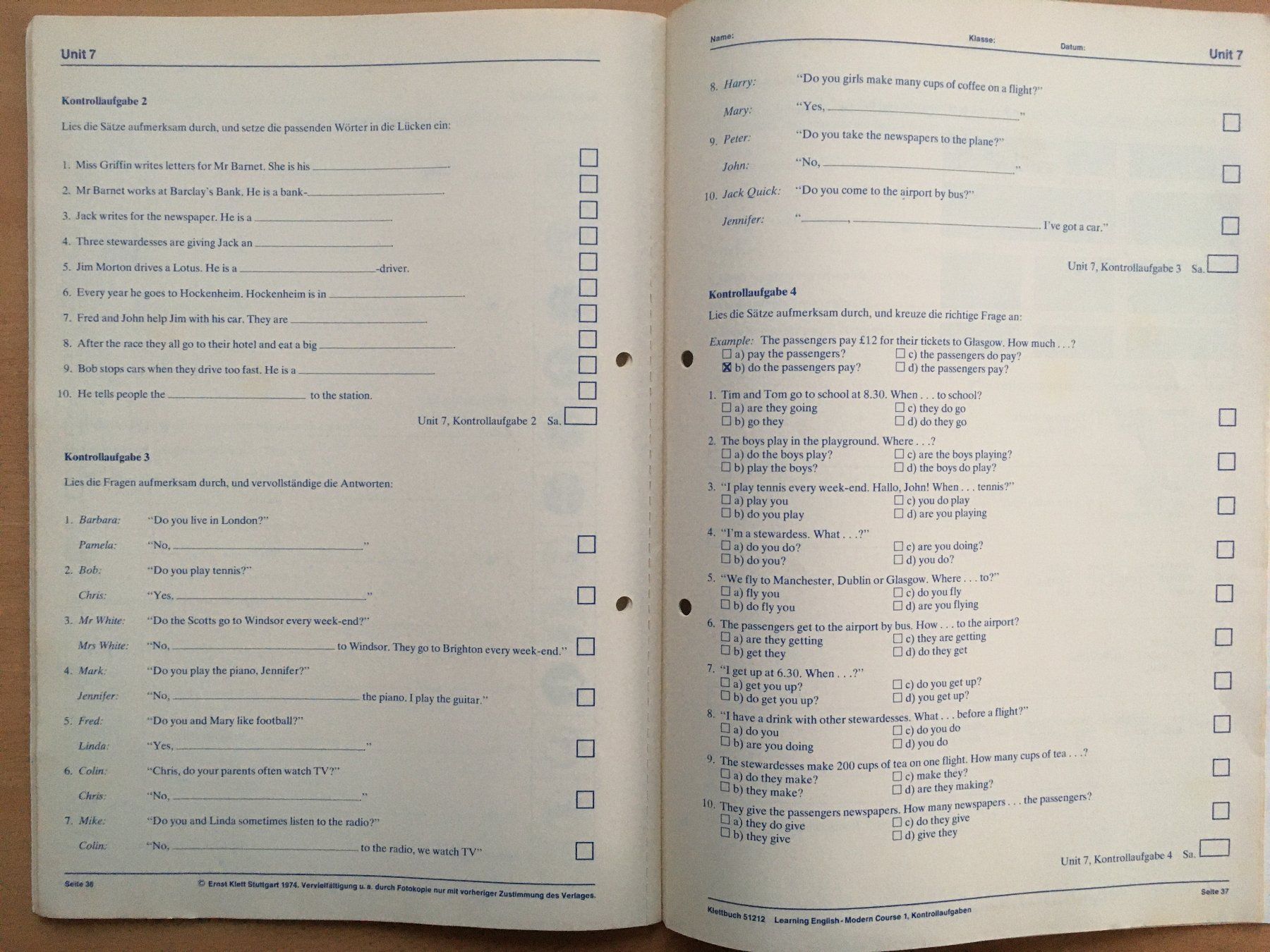 Libri: Learning English - Kontrollaufgaben, Band 1 – Usato da Grenchen venduto da Kogi7 5