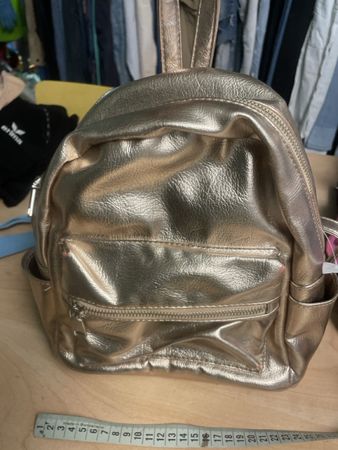 Rucksack Damen Metallic Rosé Neuwertig