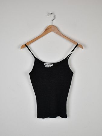Unique Stricktop, schwarz/Glitzer Gr.M