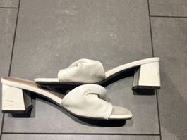 Sommerschuhe mit Blockabsatz weiss