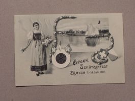 Karte Zürich ZH Eidg. Schützenfest 1907