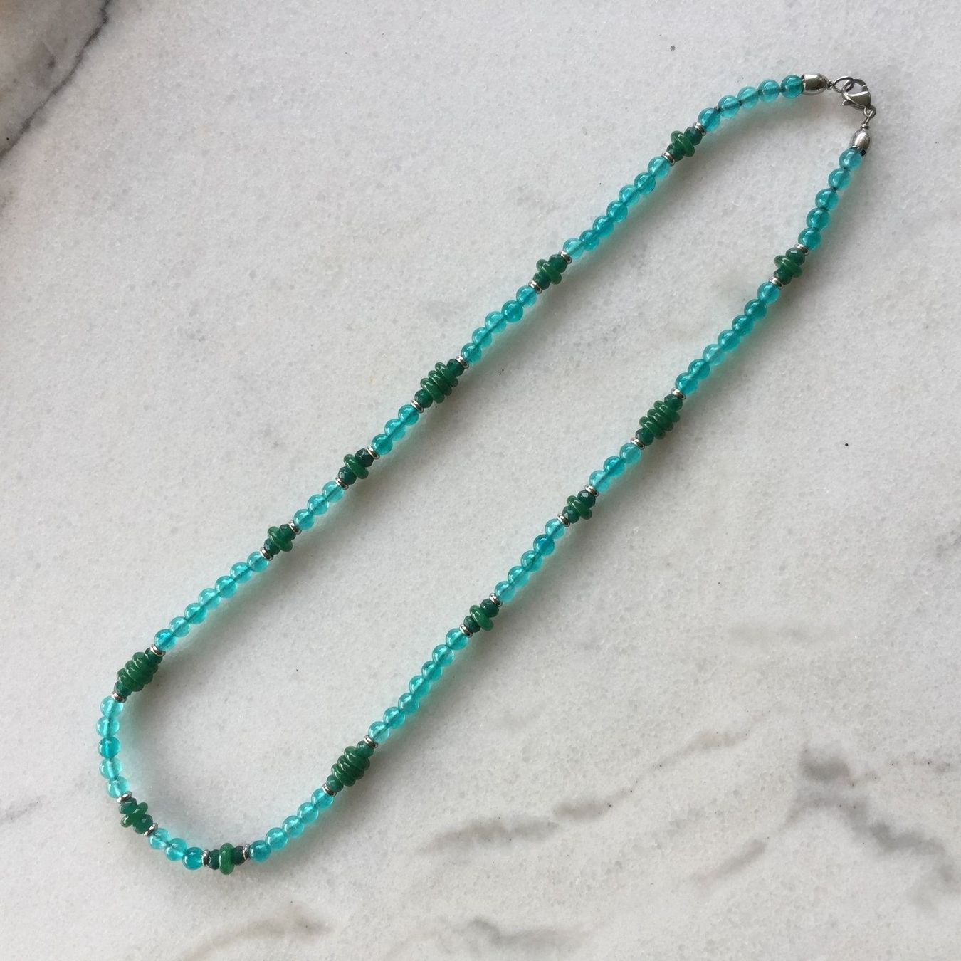 Ketten: Feine Quarz Kette mit Jade – Neu und originalverpackt aus Luzern von Pegasus003 1