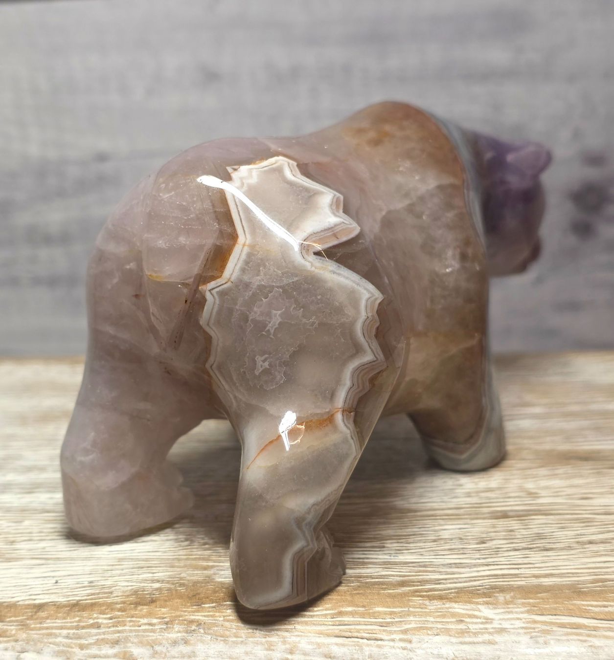 Minerali & Pietre curative: Amethyst-Achat Eisbär 555g – Nuovo e nell'imballaggio originale da Matzingen venduto da Shay_Crystalz 3