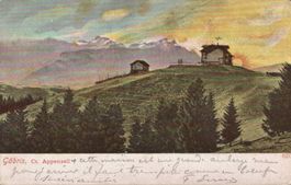 Alte Ansichtskarte Gäbris Appenzell, 1905 Hotelstempel