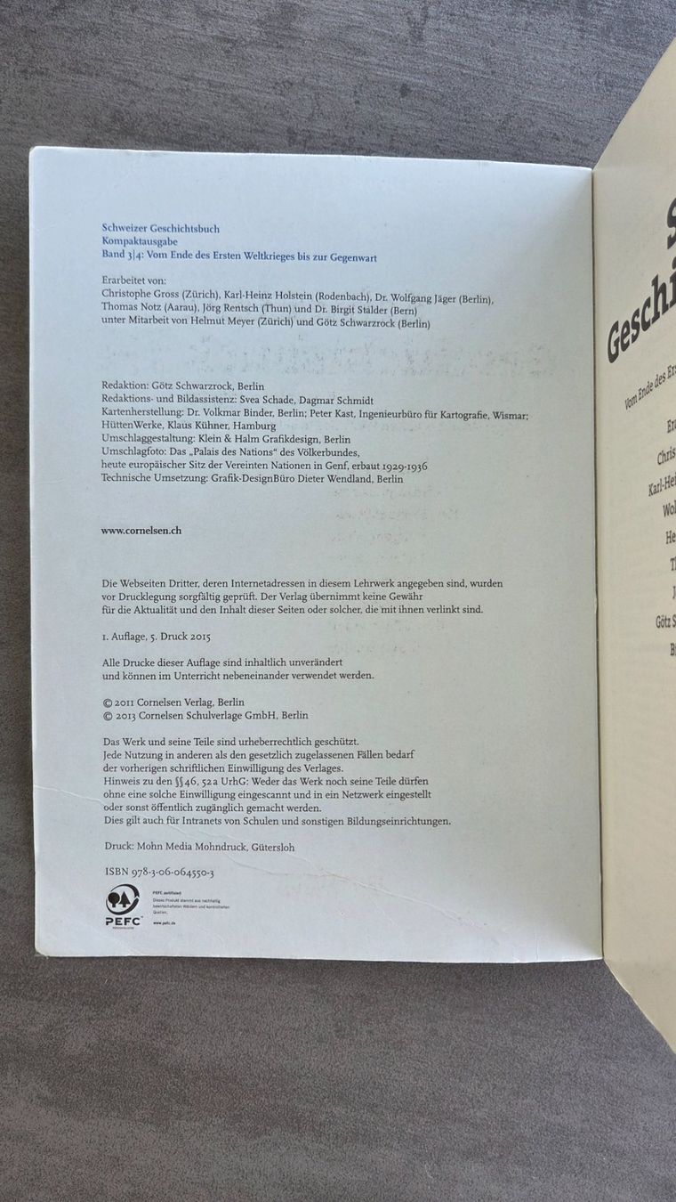 Libri: Schweizer Geschichtsbuch 3/4, 1. Auflage – Usato da Wald ZH venduto da ant_tn75 1