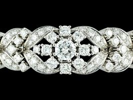 VINTAGE, Diamant - Armband, ca.4.00 ct F-H/VS
