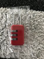 2x Zahlenschloss, rot pink, Metall, neu