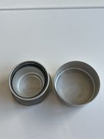 Faltbecher aus Aluminium mit Deckel gebraucht(2S4)