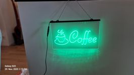 Stylische LED Leuchtreklame "Coffee" und "Cocktails"🍹☕️