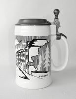Klassischer « Villeroy & Boch » Keramik Bierkrug - 0.6L
