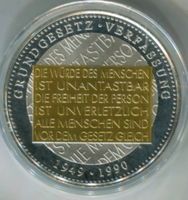 Silbermedaille - Grundgesetz - Verfassung 1949-1990