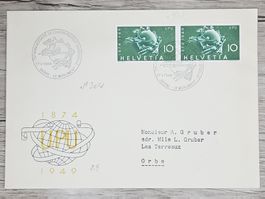 CL02 Enveloppe + Timbre Suisse 1948