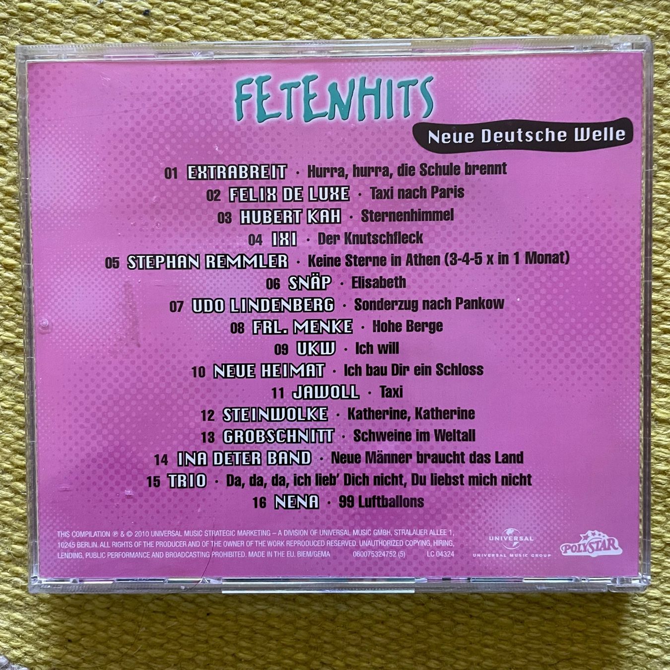 CD: FETENHITS-NEUE DEUTSCHE WELLE – Usato da Rorschacherberg venduto da CD-Roli 1
