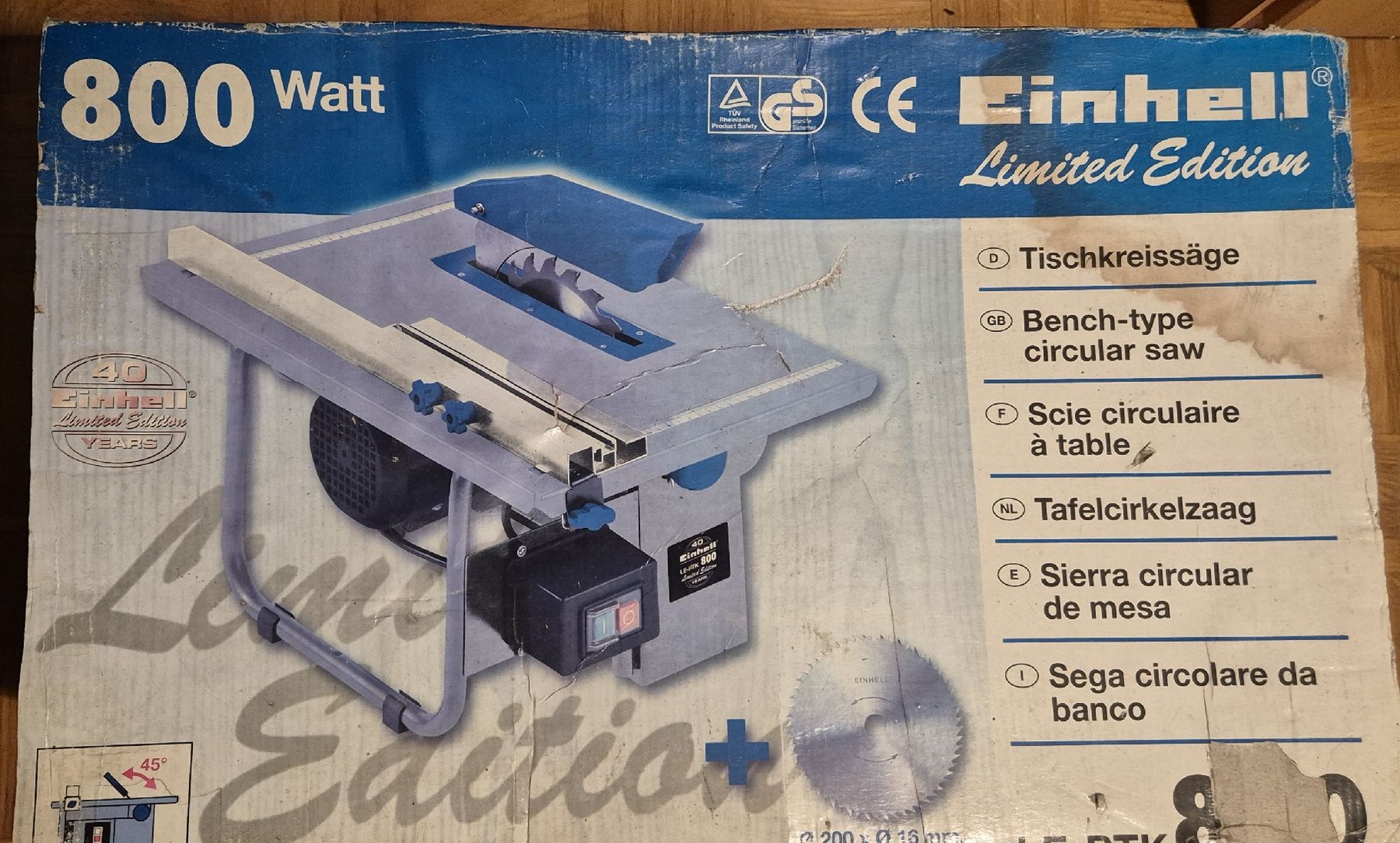 Einhell Seghe: Tischkreissäge Einhell LE-PTK 800, L 800W – Usato da Schwyz venduto da Vesparider01