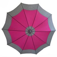 Schirm magenta Prince-de-Galles VINTAGE 60s mit Futteral