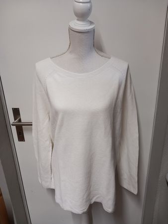 Cinque Pullover Baumwolle, Gr. XL, weiss, neuwertig!