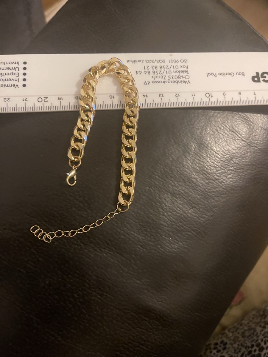 Bracciali & Braccialetti: Gourmette unisexes dorée solide 16 cm + 5 cm neuve  – Nuovo (secondo la descrizione) da Kloten venduto da Vermicelles