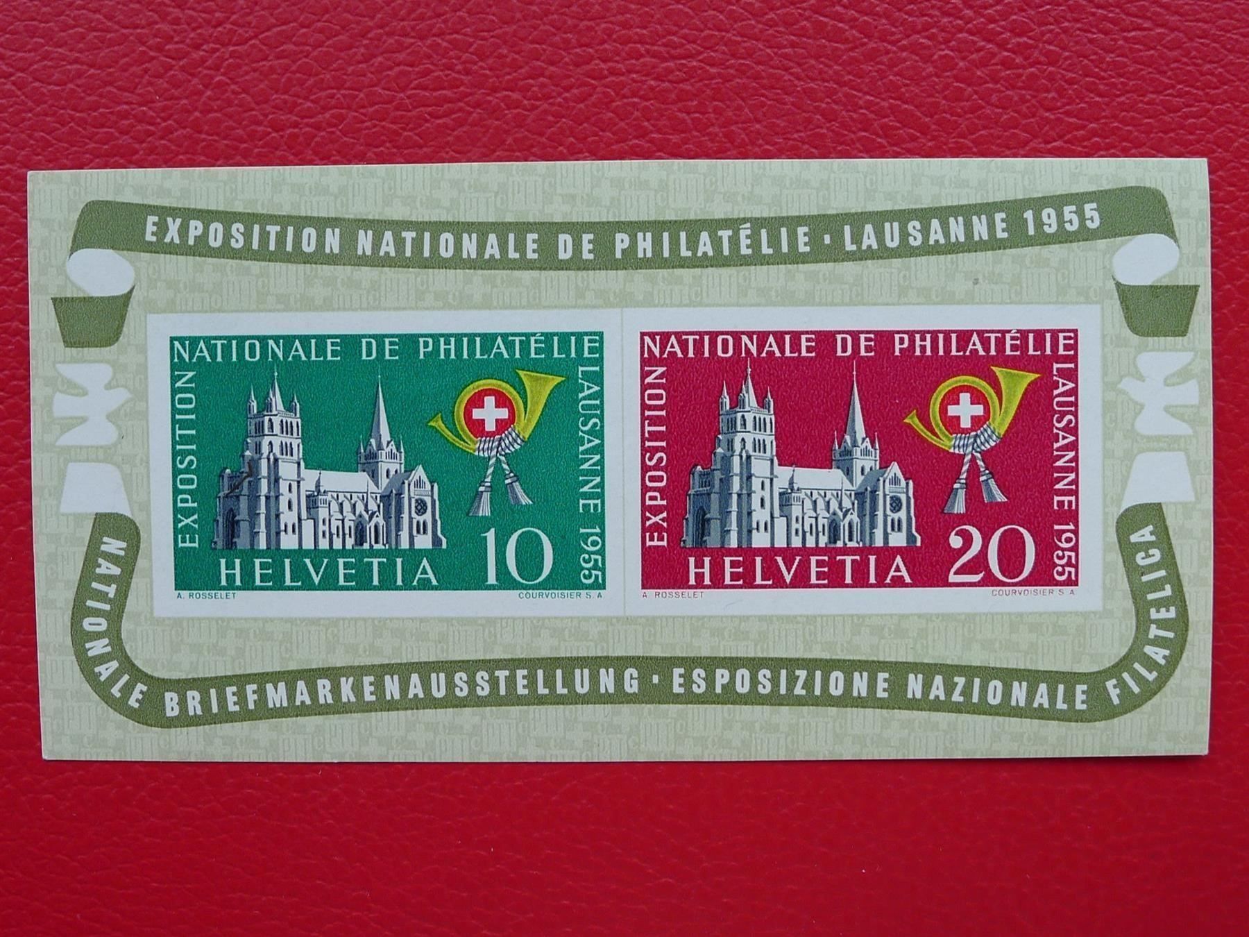 Alle Briefmarken: 1955: W35 Lausanner-Block ** postfrisch, Kat: 80.-+ – Gebraucht aus Sursee von Luzernerraute
