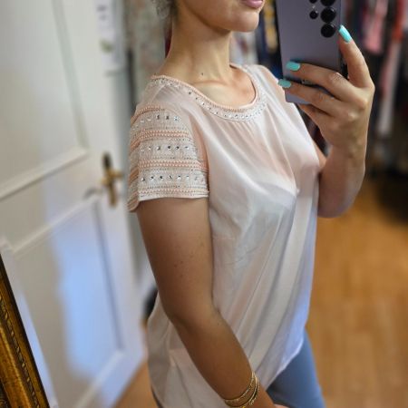 Sommerliche Bluse mit Details, Grösse 40/42, AMY VERMONT