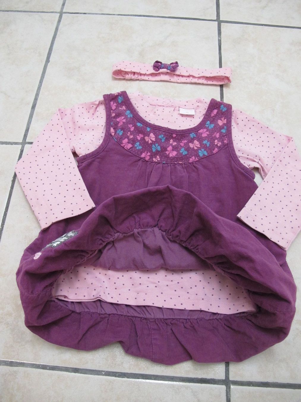 Ensembles coordonnés: Langarmshirt mit Tunika Gr. 86 + Haarband – D'occasion à Rheinfelden par zwitschi_09 1
