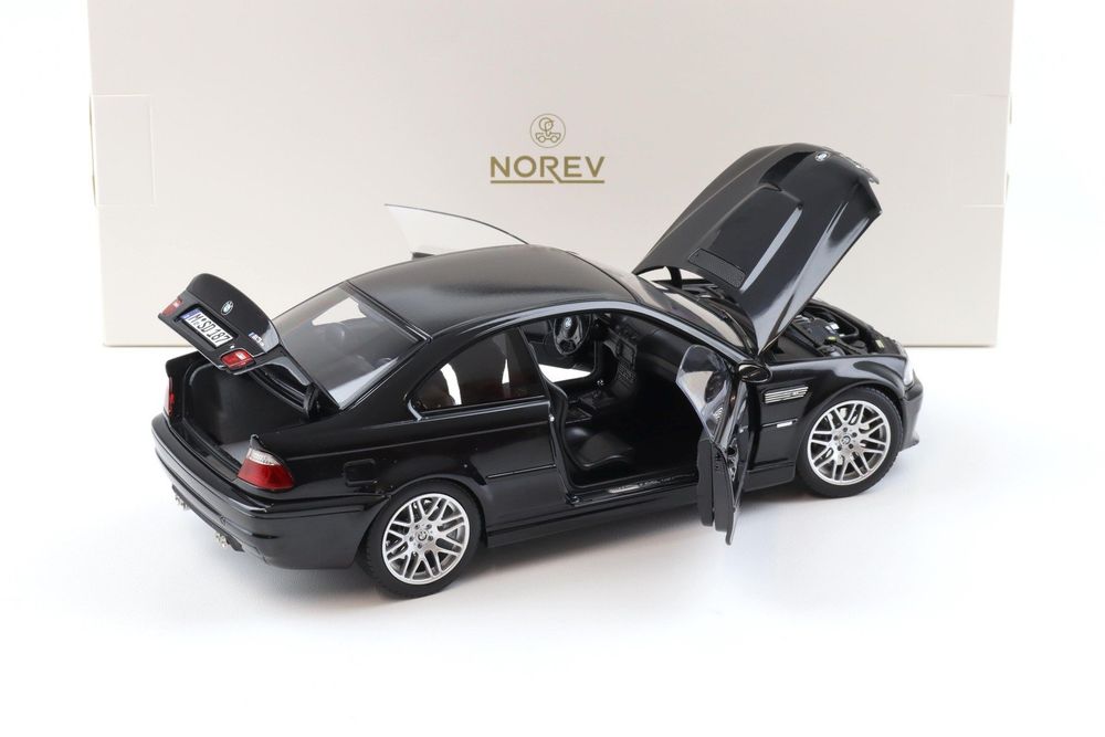 Modèle Réduit Norev 1/18 BMW M3 E46 CSL Saphire Black - Neuf - Réf. 183017