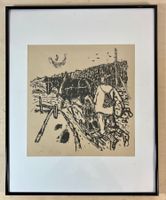 Alois Carigiet Lithografie Signatur 1952 Bleistift