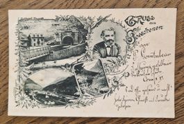 Gruss Göschenen 1900,Feldpost, n. Buchs z.J. Senn-Gantenbein