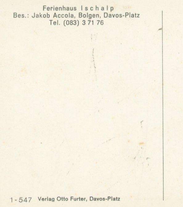 Cartoline postali: Ischalp  GR  -  Jakobshornbahn / Davos  -  Luftseilbahn – Usato da Brig venduto da Valcards54 1