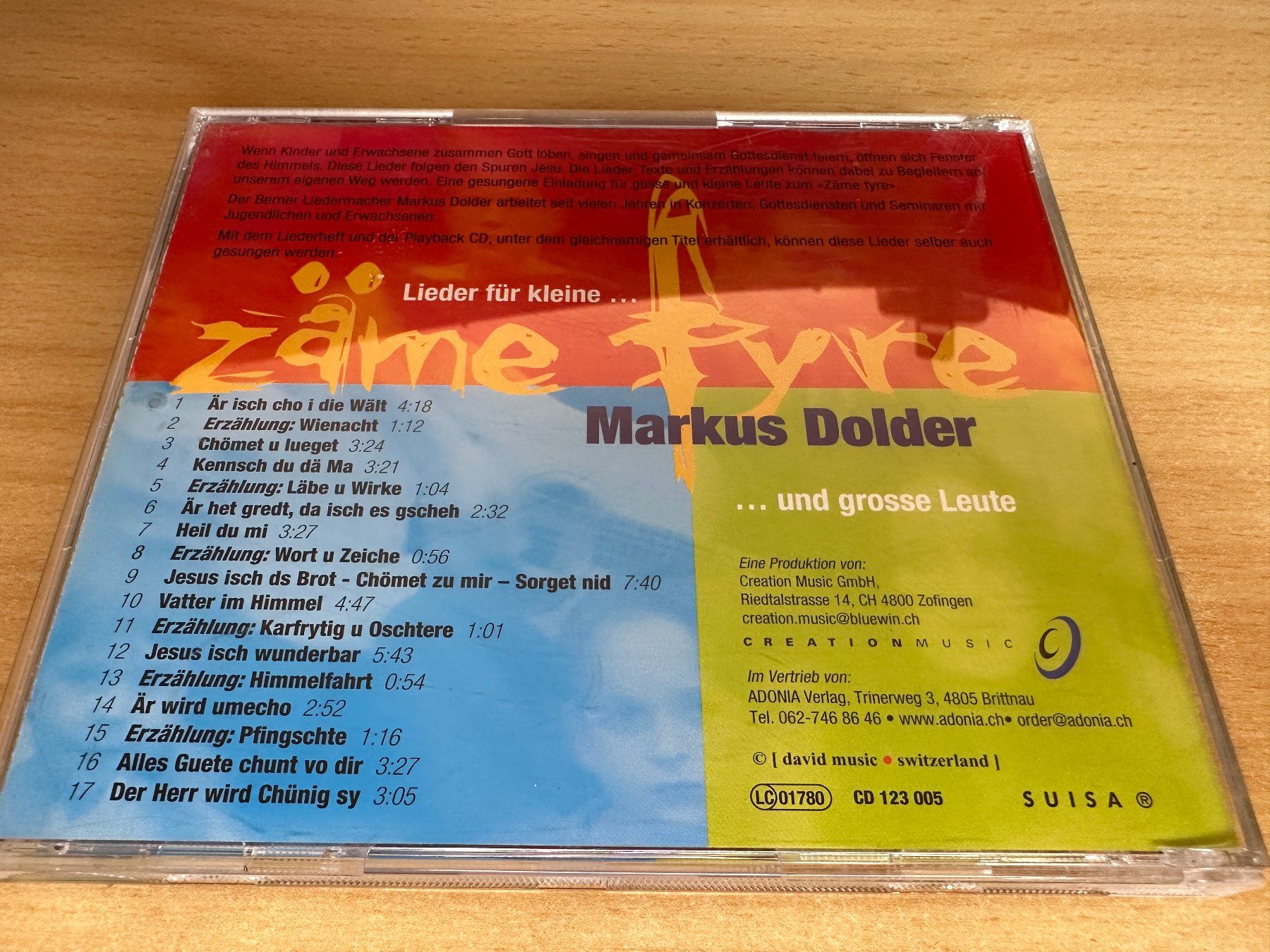 CD: D4 Markus Dolder - Zäme fyre – Usato da Rikon im Tösstal venduto da Alpenmutz 1