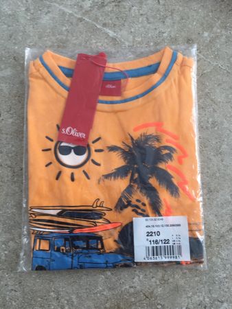 S.Oliver T-Shirt, Gr. 116/122, Orange, Neu mit Etikett