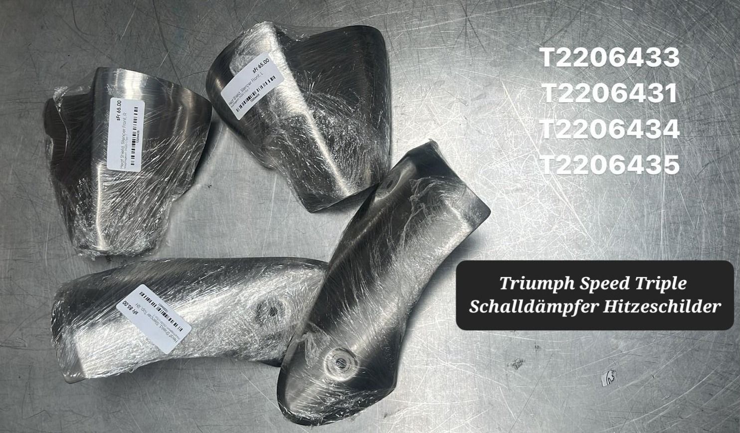 Triumph Tutti i ricambio per moto: Triumph Speed Triple Hitzeschilder – Nuovo (secondo la descrizione) da Alpnach Dorf venduto da Biker-Lady