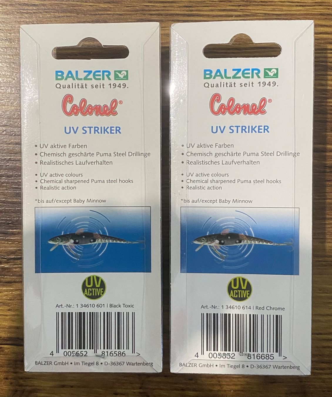 Balzer Köder: BALZER Colonel UV Striker Minnow 6,5cm 5g - 2er Set – Neu und originalverpackt aus Widnau von Fishingtackle_Oggy 1