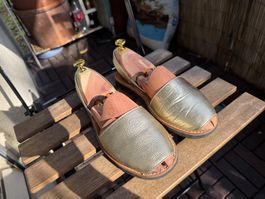 Minorchines Avarcas Sandalen Gold Gr. 37