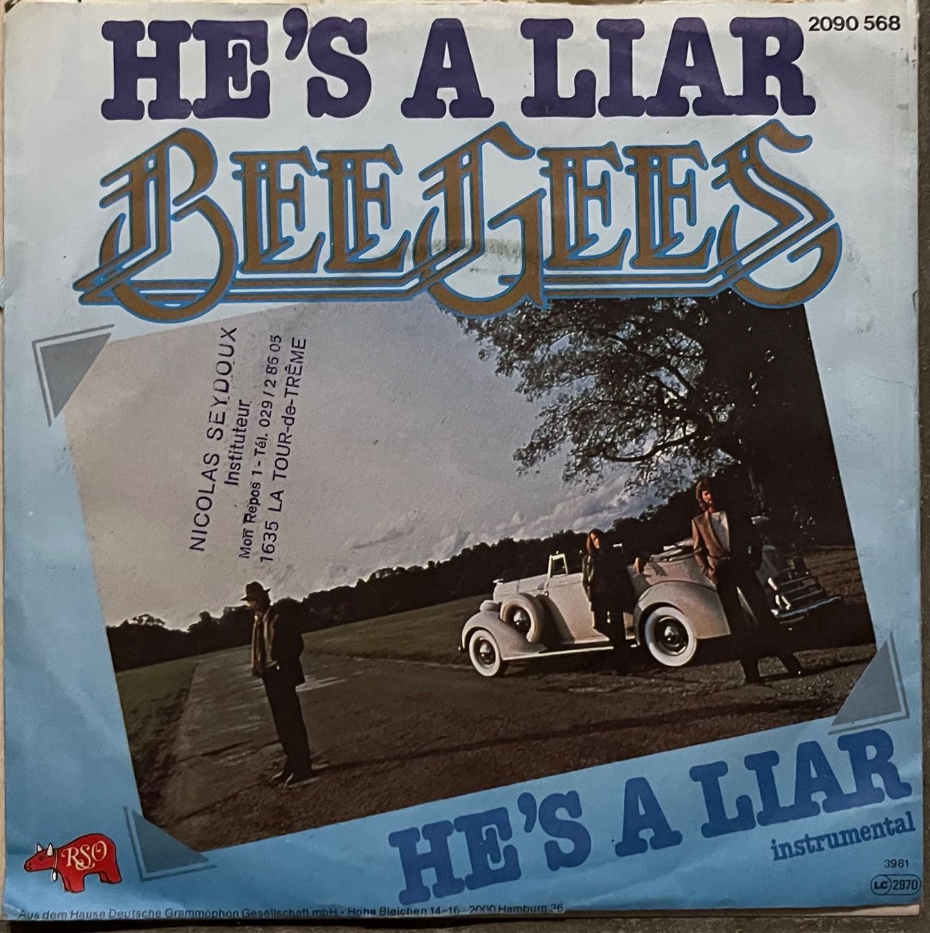 Dischi in vinile: BEE GEES - HE'S A LIAR – Usato da Bussigny venduto da vinyl-pas-cher 1