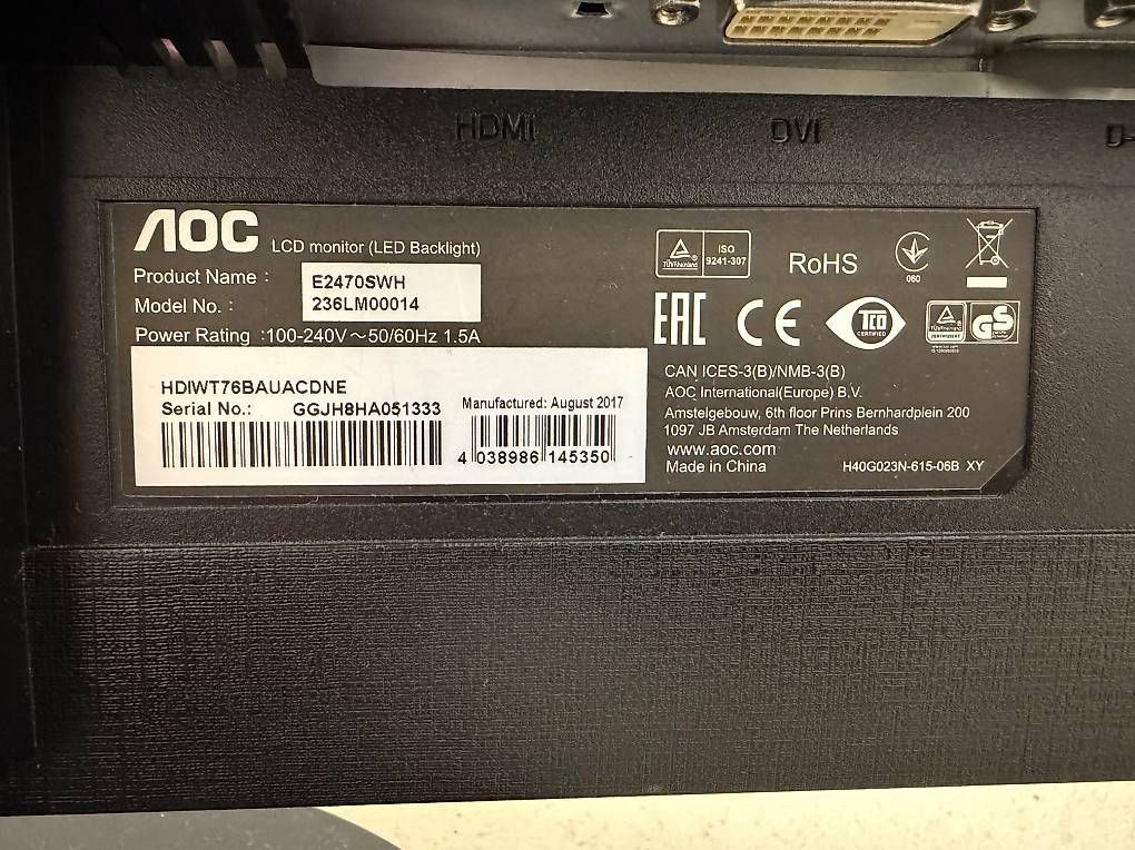 Monitor: AOC LCD-Monitor – Usato da Sursee venduto da Johnni. 2