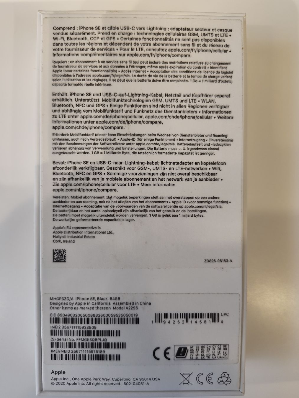 Apple Telefoni cellulari / Smartphones: iPhone SE Black 64GB Akku Zustand 85% – Usato da Therwil venduto da Cordachu_Trade 2