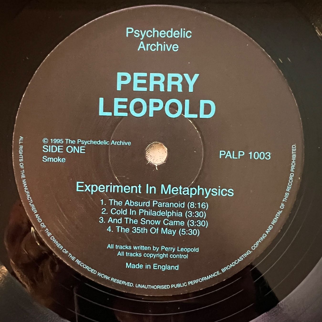 Schallplatten: Perry Leopold - Experiment In Metaphysics / UK-Press. 1995 – Gebraucht aus Gais von soundcave57 3