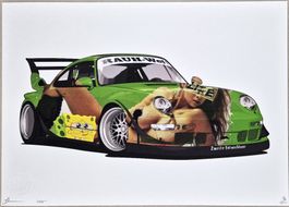 Death NYC Ltd Ed Pop Art Druck " Hot Racing Porsche